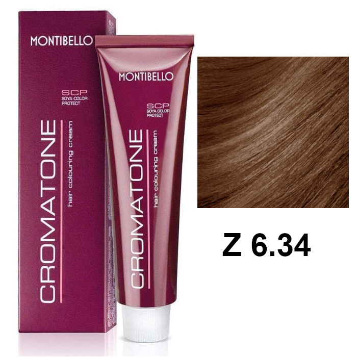 Cromatone Z | Trwała farba do włosów - kolor Z 6.34 miedziany złoty ciemny blond 60ml