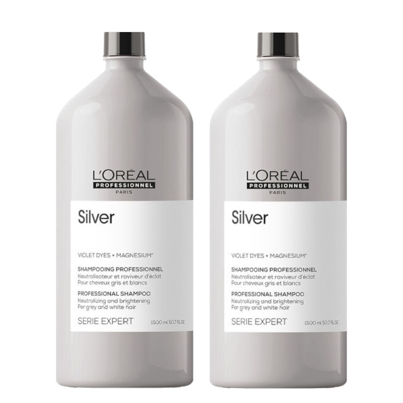 Silver | Zestaw: szampon do włosów siwych lub rozjaśnionych 2x1500ml