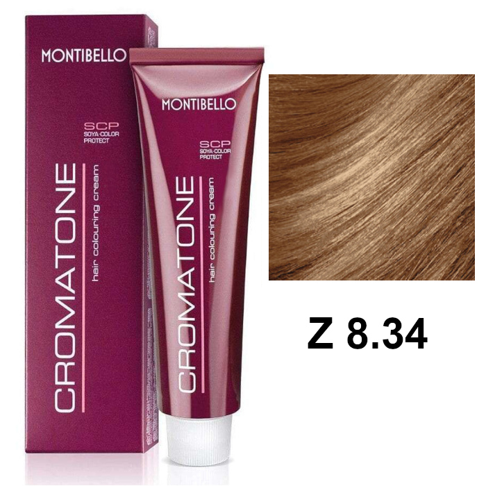 Cromatone Z | Trwała farba do włosów - kolor Z 8.34 miedziany złoty jasny blond 60ml