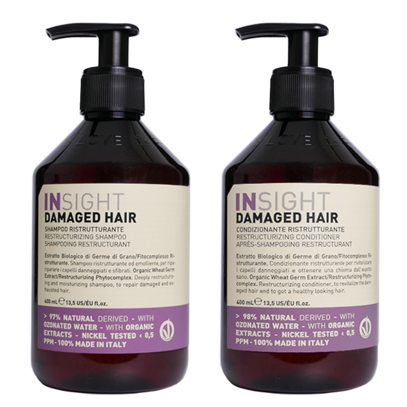 Damaged Hair | Zestaw do włosów zniszczonych: szampon 400ml + odżywka 400ml