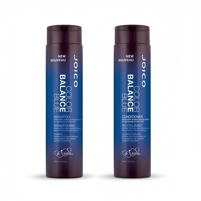 Color Balance Blue | Zestaw neutralizujący żółty odcień włosów blond: szampon 300ml + odżywka 300ml