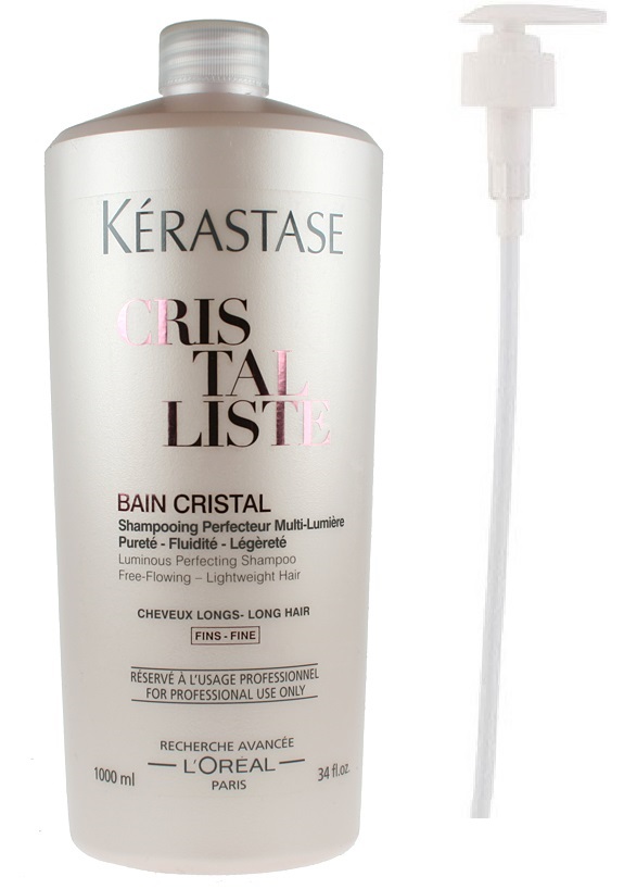Cristalliste Cristal Bain | Kąpiel nadająca blask włosom cienkim 1000ml + POMPKA W PREZENCIE!
