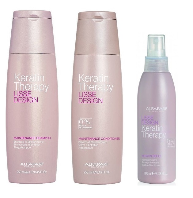 Keratin Therapy Maintenance | Zestaw podtrzymujący efekt wygładzenia: szampon 250ml + odżywka 250ml + mleczko 100ml