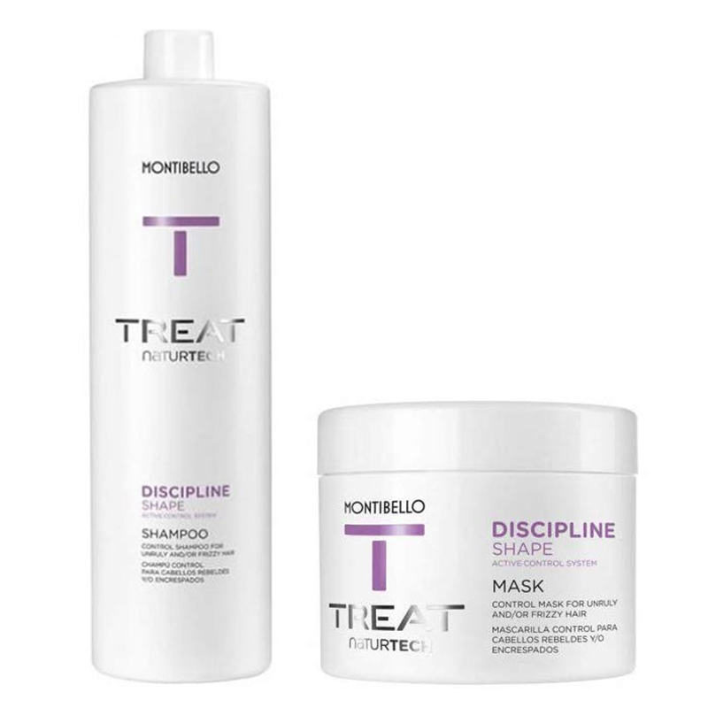 Treat Naturtech Discipline Shape | Zestaw do włosów kręconych i puszących: szampon 1000ml + maska 500ml