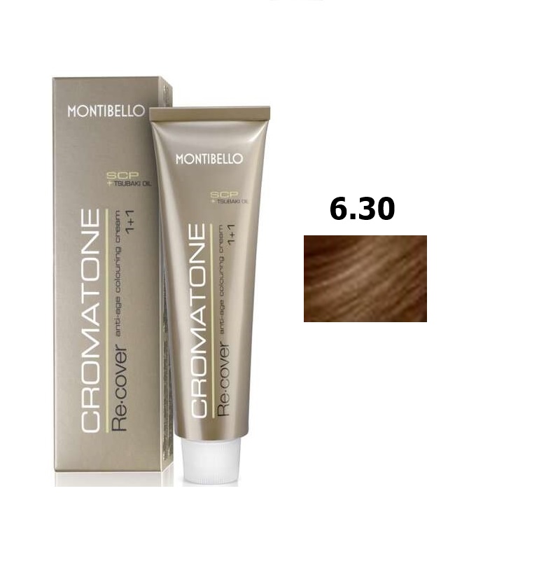 Cromatone Recover | Trwała farba do włosów - kolor 6.30 bursztynowe złoto 60ml