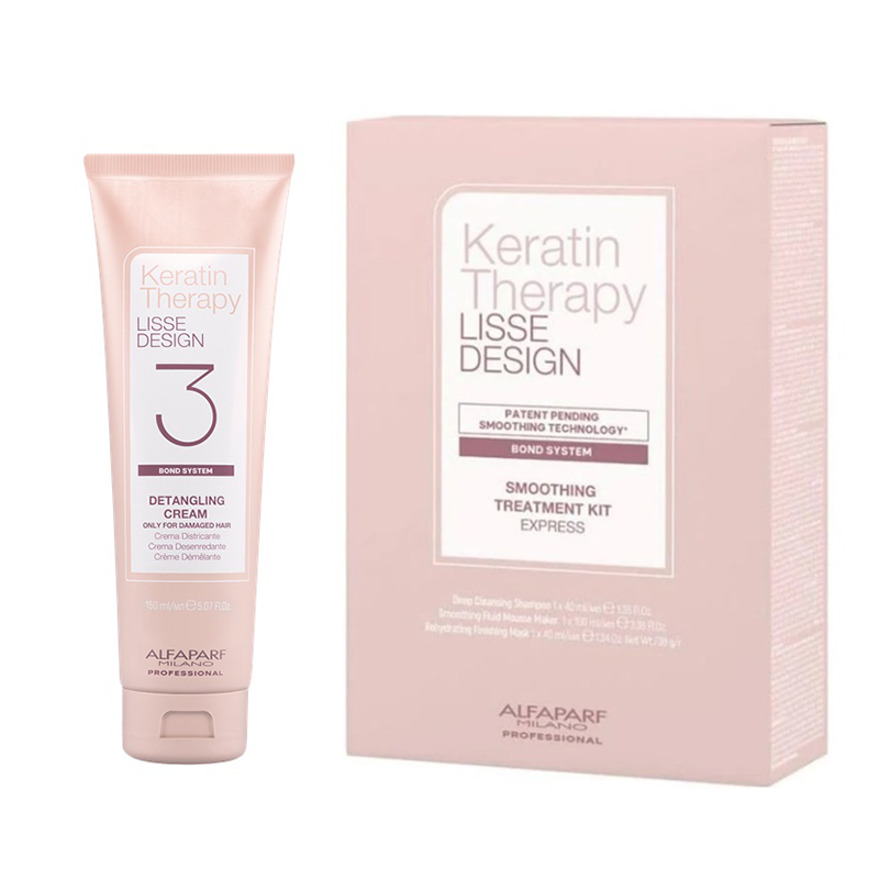 Keratin Therapy | Zestaw: zestaw do keratynowego prostowania + krem ułatwiający rozczesywanie włosów 150ml