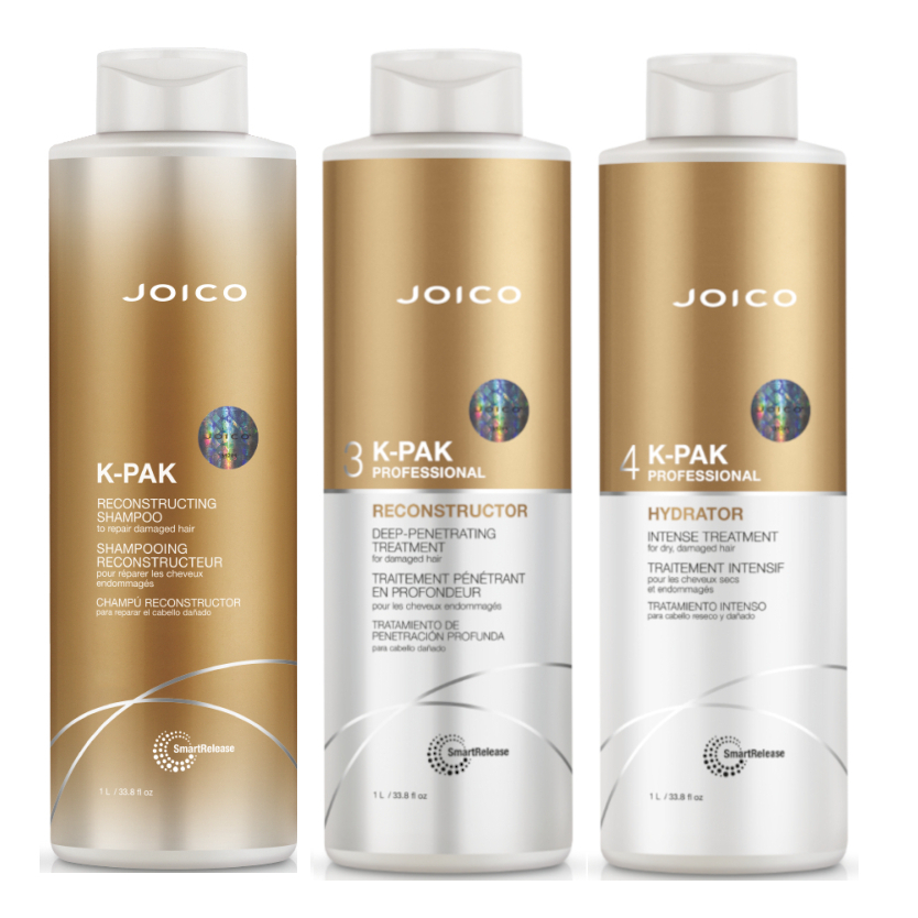K-Pak | Zestaw regenerujący: szampon 1000ml + maska 1000ml + terapia nawilżająca 1000ml