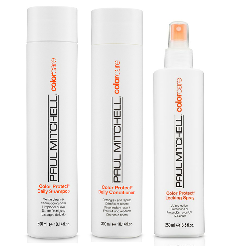 Color Protect Daily | Zestaw do włosów farbowanych: szampon 300ml + odżywka 300ml + spray z filtrem UV 250ml