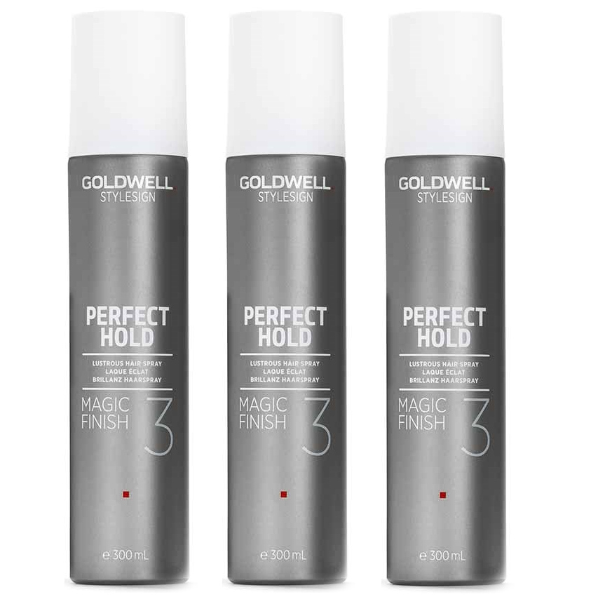 StyleSign Perfect Hold Magic Finish | Zestaw: silnie utrwalający spray nabłyszczający 3x300ml