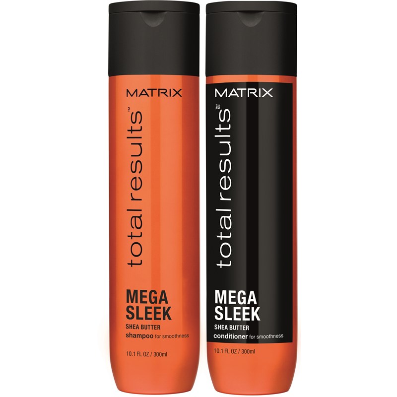 Total Results Mega Sleek | Zestaw wygładzający: szampon 300ml + odżywka 300ml