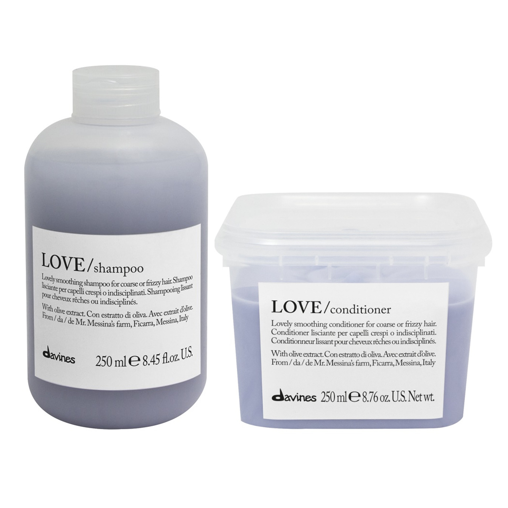 Love Smooth | Zestaw wygładzający włosy: szampon 250ml + odżywka 250ml