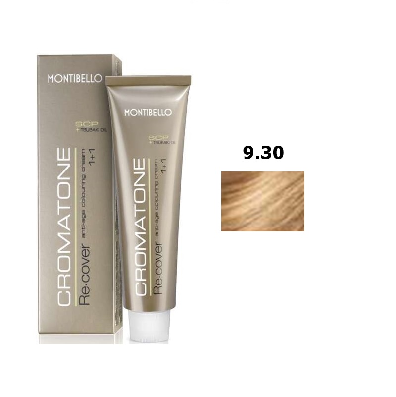 Cromatone Recover | Trwała farba do włosów - kolor 9.30 naturalny jasny blond złocisty 60ml
