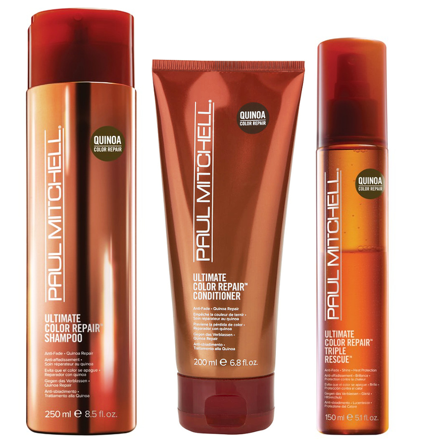 Ultimate Color Repair | Zestaw chroniący kolor włosów farbowanych: szampon 250ml + odżywka 200ml + spray ochronny 150ml