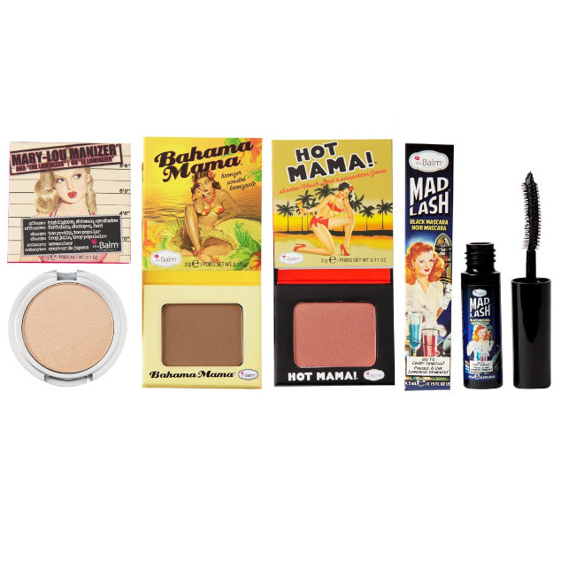 Travel-Size Classics | Zestaw minikosmetyków do makijażu: bronzer + róż + rozświetlacz + tusz do rzęs