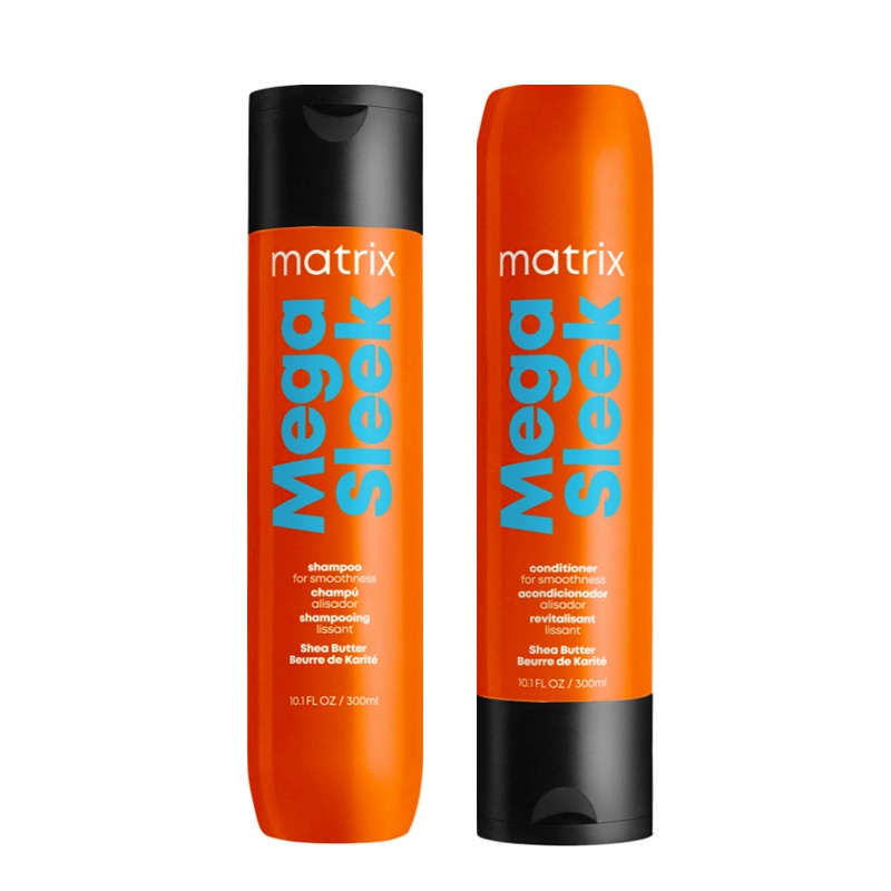 Total Results Mega Sleek | Zestaw wygładzający: szampon 300ml + odżywka 300ml