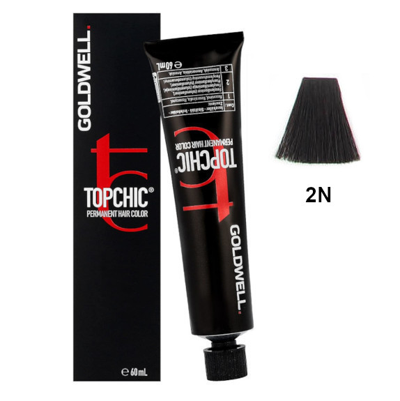 Topchic 2N | Trwała farba do włosów - kolor: naturalna czerń 60ml