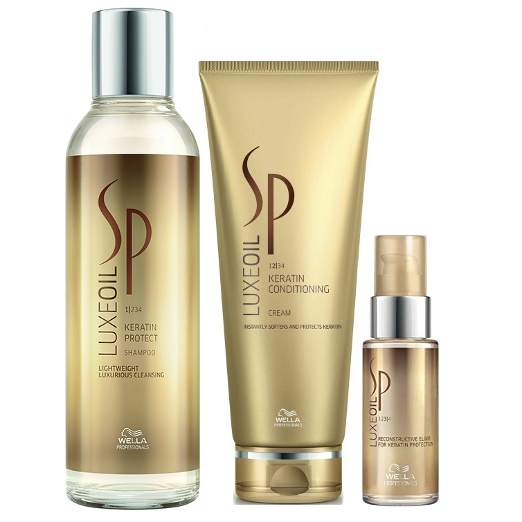 SP Luxe Oil | Zestaw regenerujący: szampon 200ml + odżywka 200ml + elixir 30ml