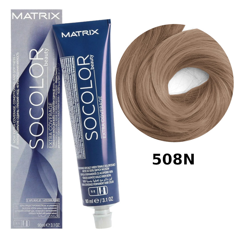 Socolor.Beauty Extra Coverage | Trwała farba do włosów 508N 90ml