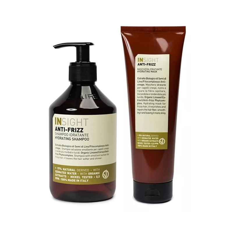 Anti Frizz | Zestaw wygładzający do włosów: szampon 400ml + maska 250ml