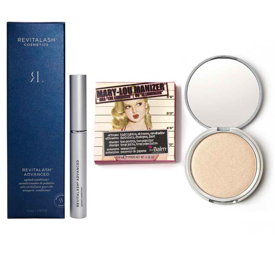 Eyelash Advanced and Mary-Lou Manizer | Zestaw do rzęs oraz makijażu: odżywka pobudzająca wzrost rzęs 3,5ml + puder rozświetlający 9,06g