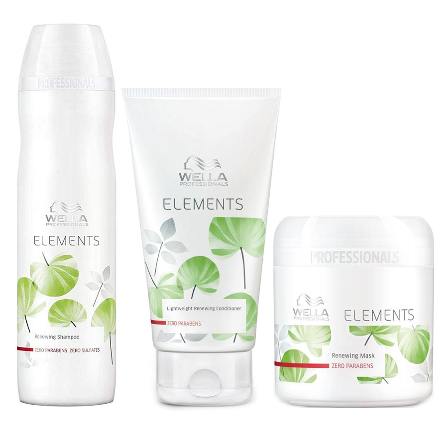 Elements | Zestaw odżywczy do każdego rodzaju włosów: szampon 250ml + odżywka 200ml + maska 150ml
