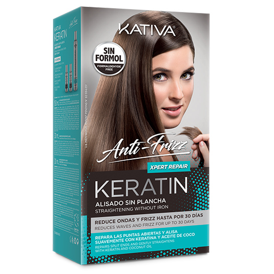 Xpert Repair Keratin KIT Blue | Zestaw do keratynowego prostowania włosów (bez użycia prostownicy, wersja regenerująca włosy) - uszkodzony kartonik zewnętrzny
