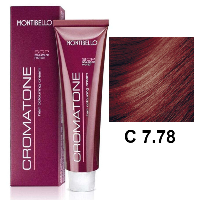 Cromatone C | Trwała farba do włosów - kolor C 7.78 purpurowy czerwony blond 60ml