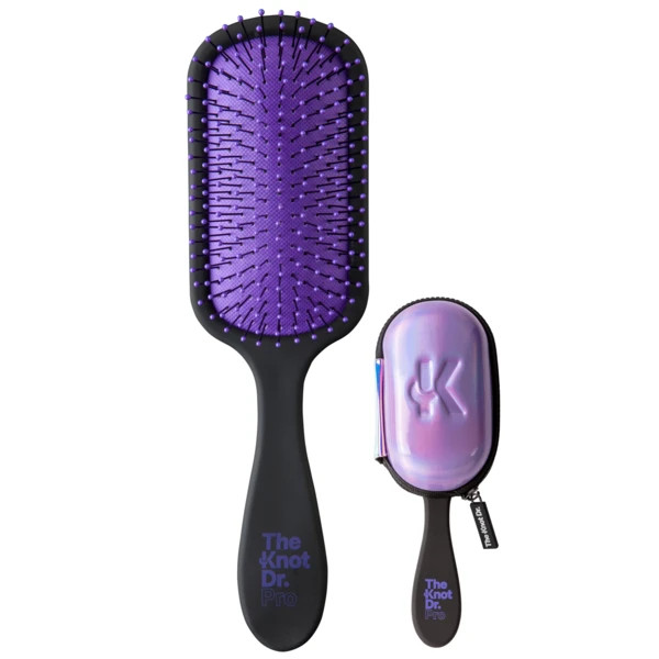 The Pro Periwinkle Purple Holographic | Szczotka do włosów z holograficznym pokrowcem