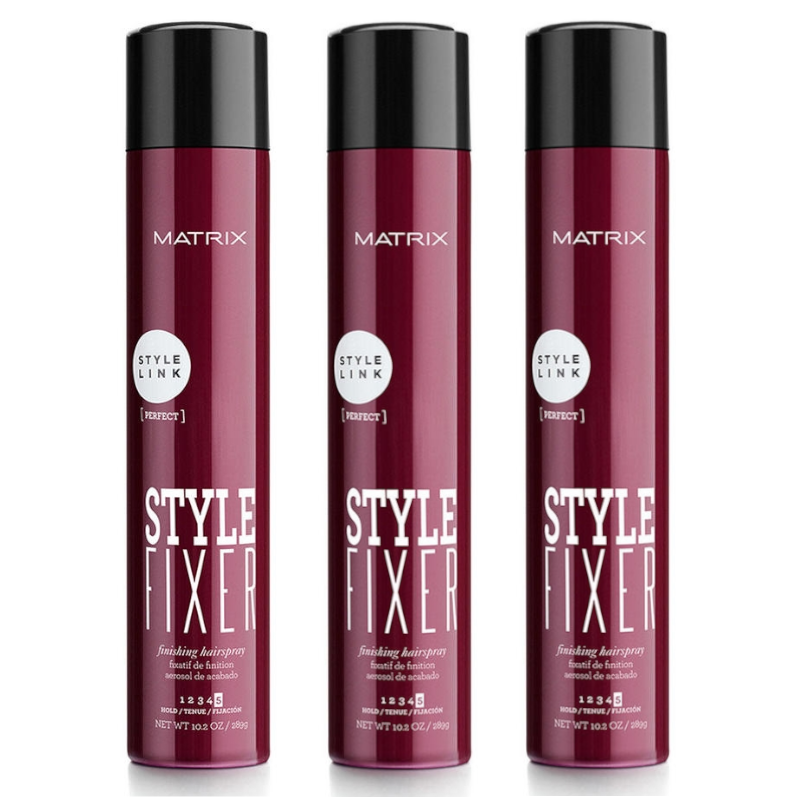 Style Link Style Fixer | Zestaw: mocny lakier do włosów 3x400ml
