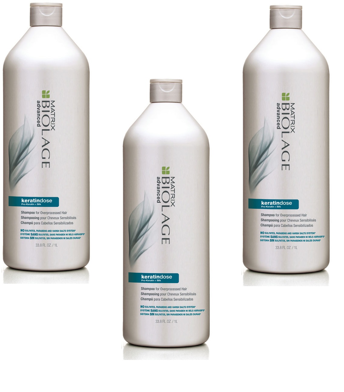 Biolage Keratindose | Zestaw: szampon do włosów uwrażliwionych 3x1000ml