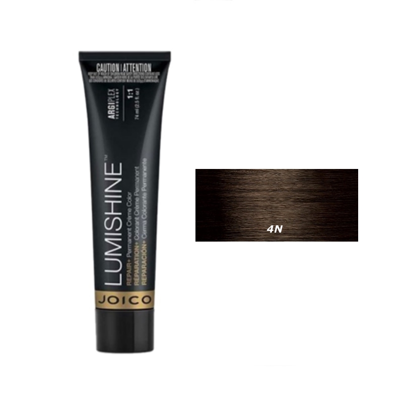 Lumishine Permanent Creme | Trwała farba do włosów - kolor 4N naturalny średni brąz 74ml