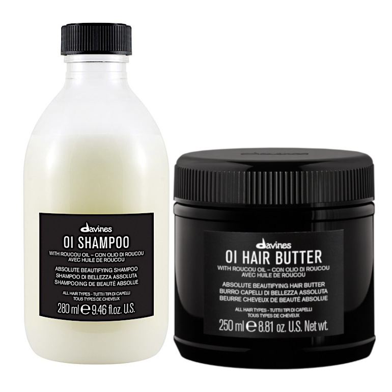 OI Oil | Zestaw do każdego rodzaju włosów: szampon 280ml + masło do włosów 250ml