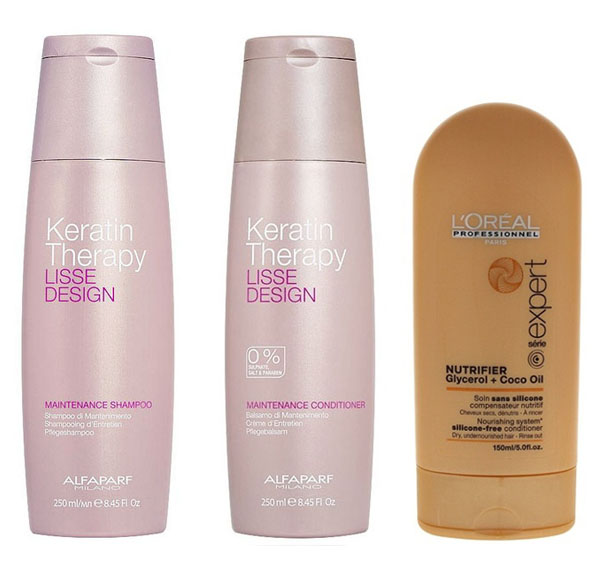 Keratin Therapy Maintenance and Nutrifier | Zestaw do wygładzenia i odżywienia włosów: szampon i odżywka 250ml + odżywka 150ml