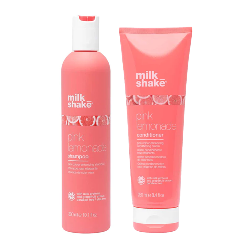 Pink Lemonade | Zestaw do włosów blond nadający różowe refleksy: szampon 300ml + odżywka 250ml