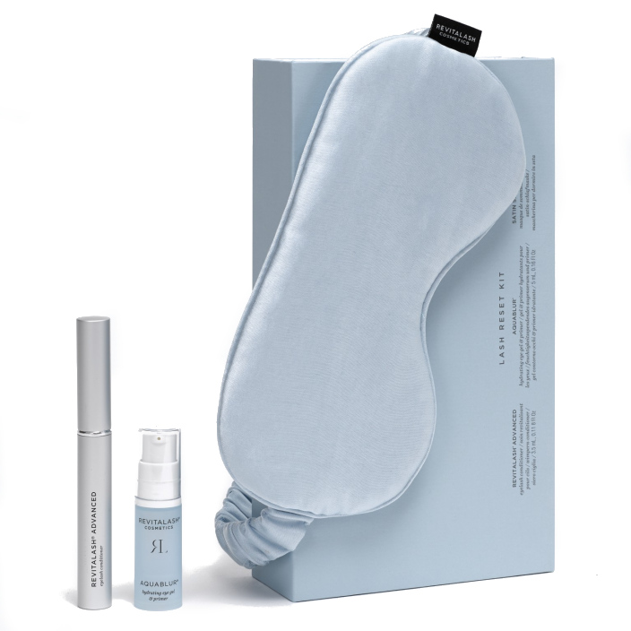 Lash Reset Kit | Zestaw do rzęs: odżywka pobudzająca wzrost rzęs 3,5ml + dwufunkcyjny żel nawilżający 5ml + satynowa maska do spania