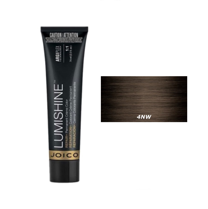 Lumishine Permanent Creme | Trwała farba do włosów - kolor 4NW naturalny ciepły średni brąz 74ml