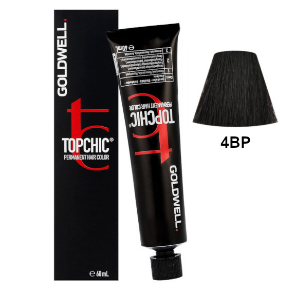 Topchic 4BP | Trwała farba do włosów - kolor: wyrafinowany perłowy ciemny brąz 60ml