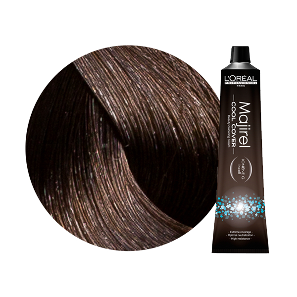 Majirel Cool Cover | Trwała farba do włosów o chłodnych odcieniach - kolor 5.3 jasny brąz złocisty 50ml
