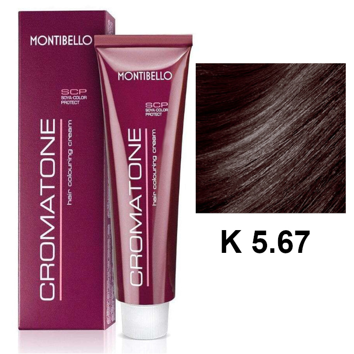 Cromatone K | Trwała farba do włosów - kolor K 5.67 czerwony kasztanowy jasny brąz 60ml