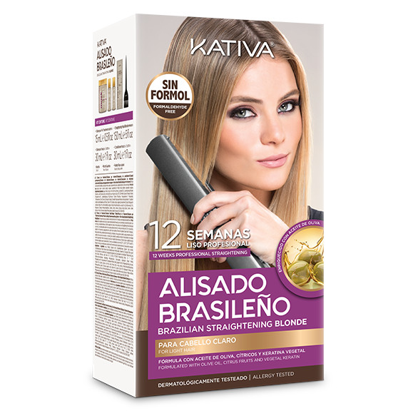 Alisado Brasileno Blonde | Zestaw do keratynowego prostowania włosów blond: szampon przed zabiegiem 15ml + szampon po zabiegu 30ml + odżywka 30ml + maska prostująca 150ml