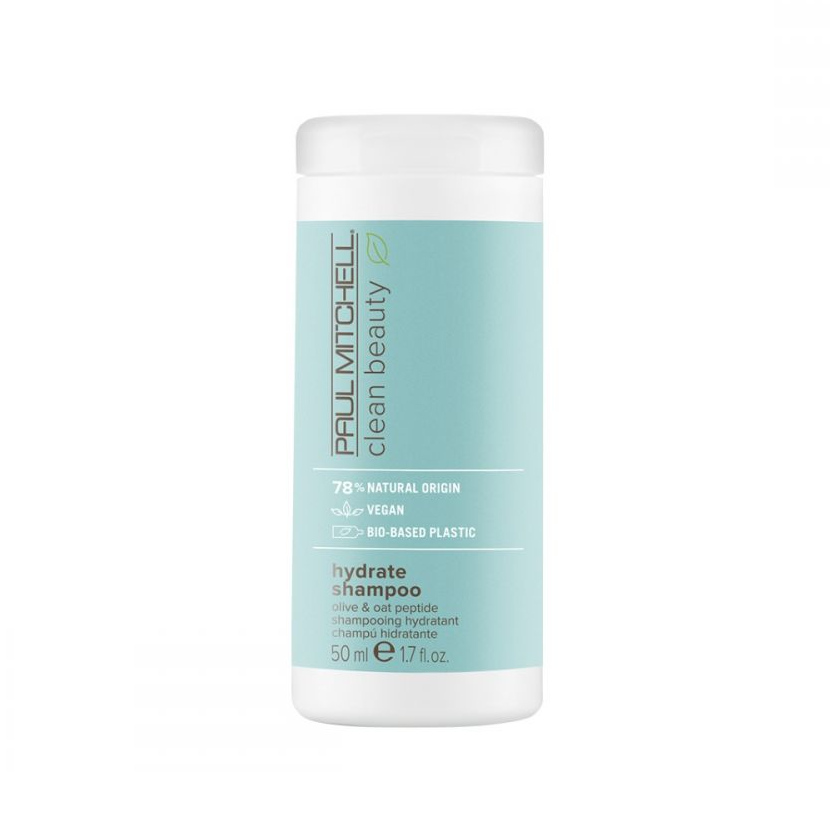 Clean Beauty Hydrate | Wegański szampon nawilżający do włosów suchych 50ml