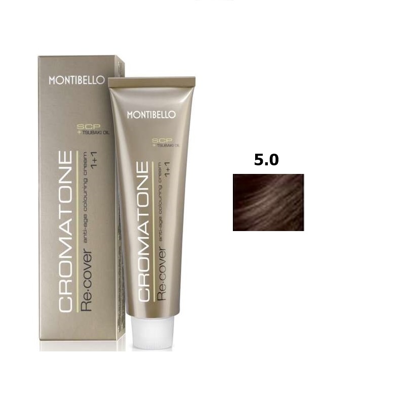 Cromatone Recover | Trwała farba do włosów - kolor 5.0 jasny naturalny brąz 60ml