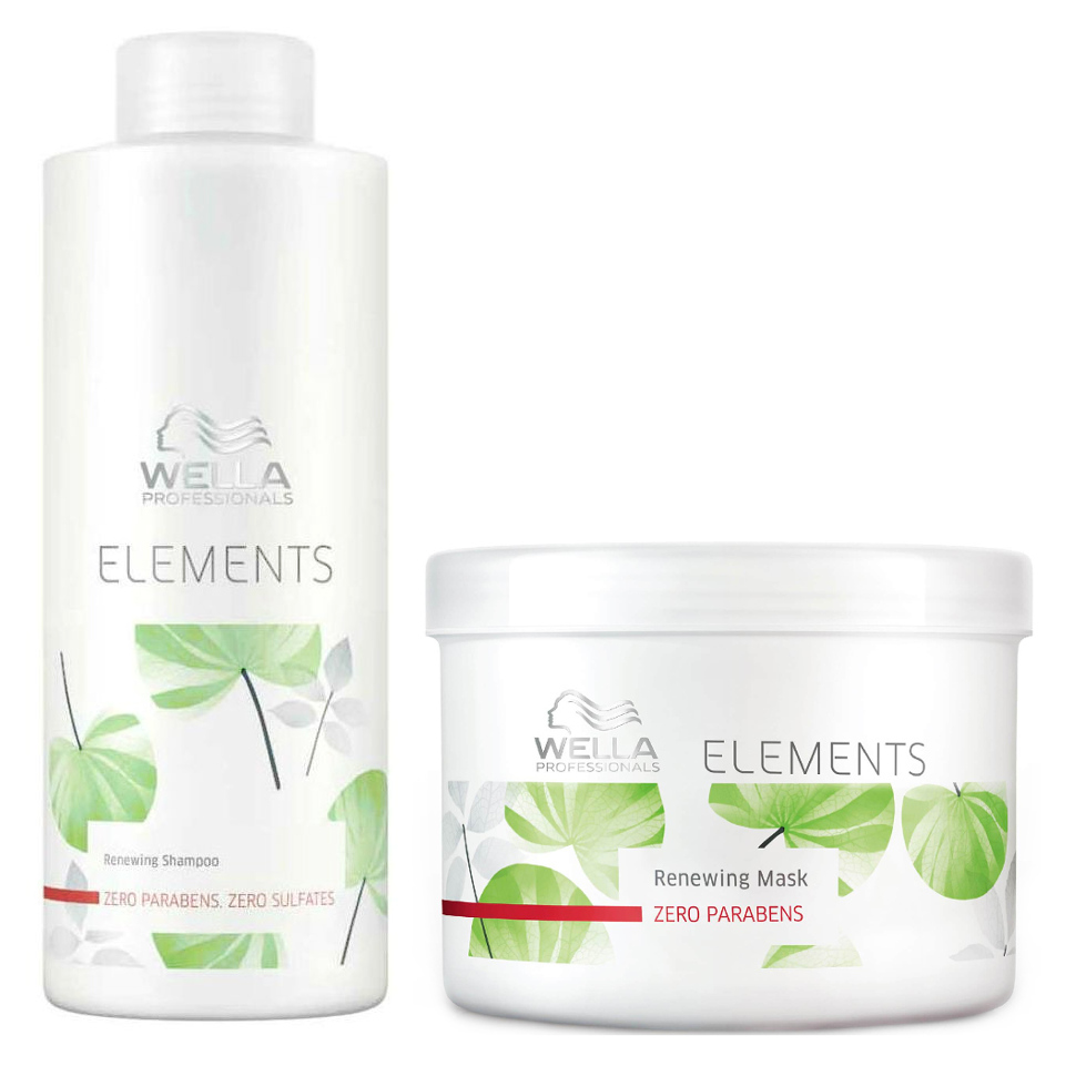 Elements | Zestaw odżywczy do każdego rodzaju włosów: szampon 1000ml + maska 500ml