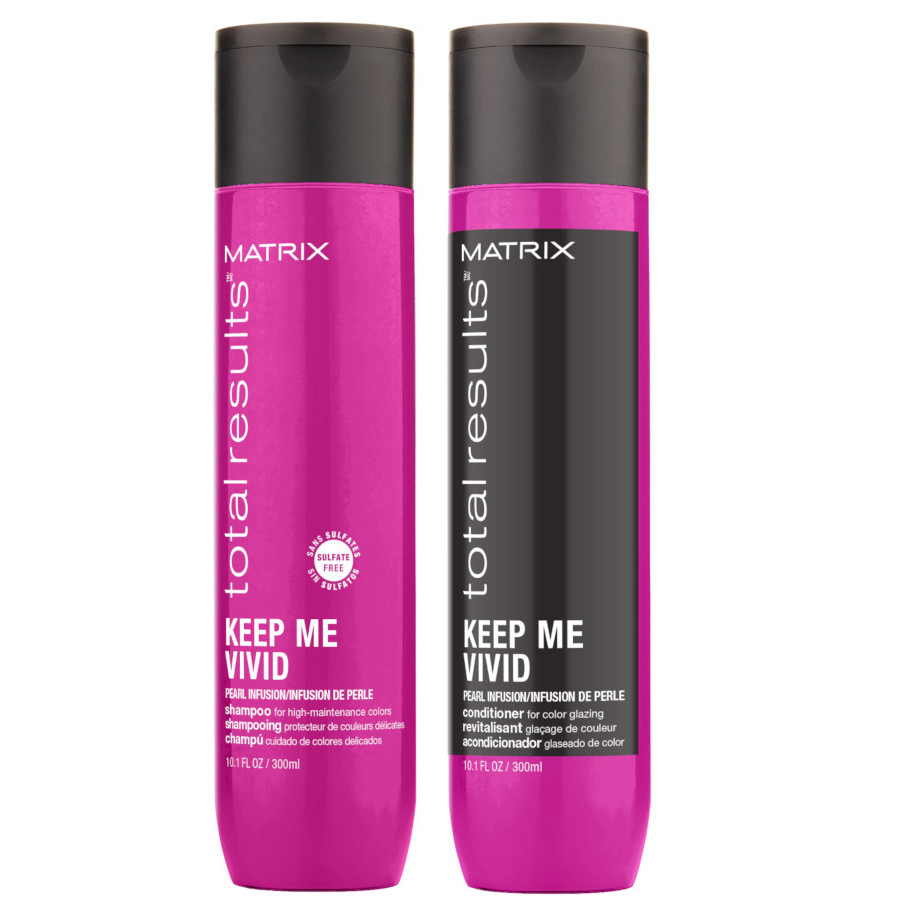 Total Results Keep Me Vivid | Zestaw przedłużający kolor włosów farbowanych: szampon 300ml + odżywka 300ml