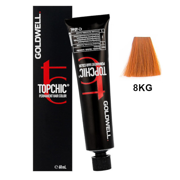Topchic 8KG | Trwała farba do włosów - kolor: jasna złota miedź 60ml