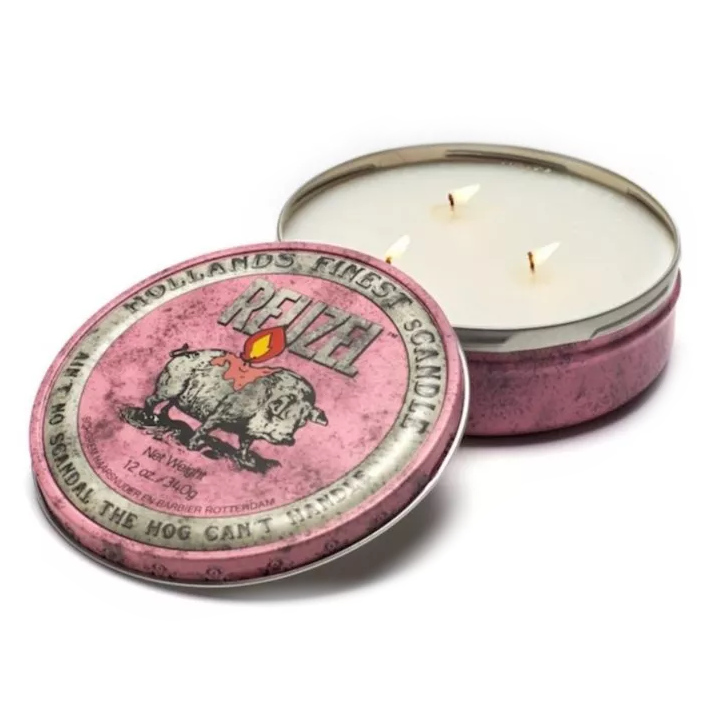 sCandle Pink and Body Bar Soap | Zestaw prezentowy dla mężczyzn: mydło w kostce 283,5g + świeca zapachowa 340g + woreczek