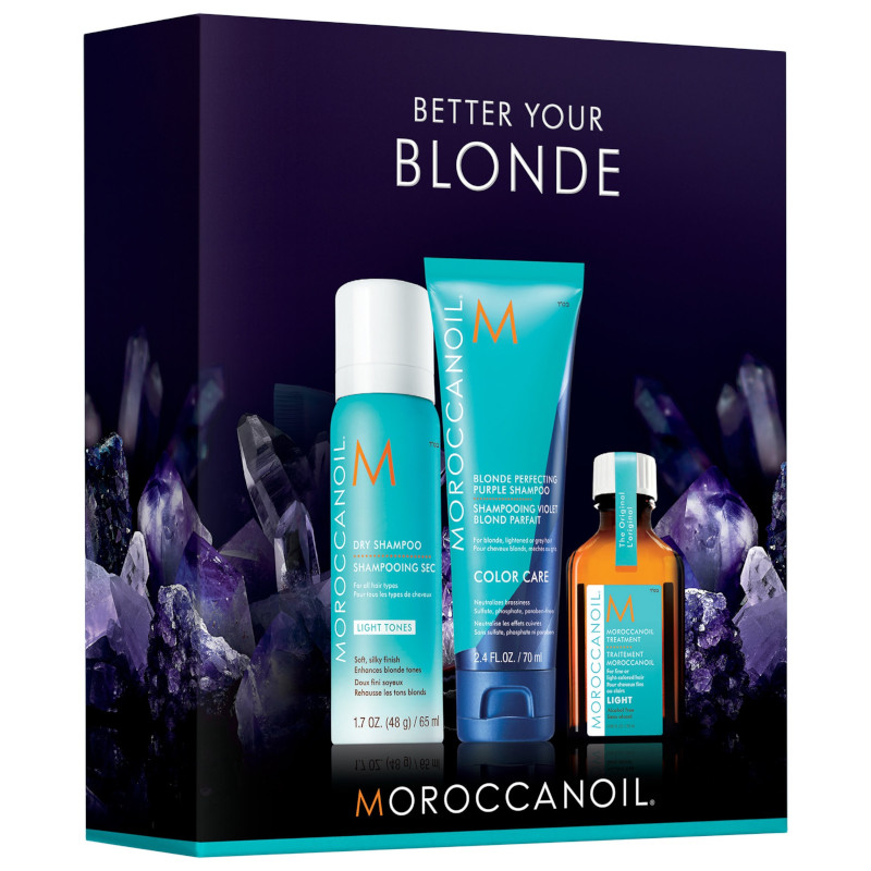 Better Your Blonde | Zestaw minikosmetyków do włosów blond: szampon 70ml + suchy szampon 65ml + olejek 25ml