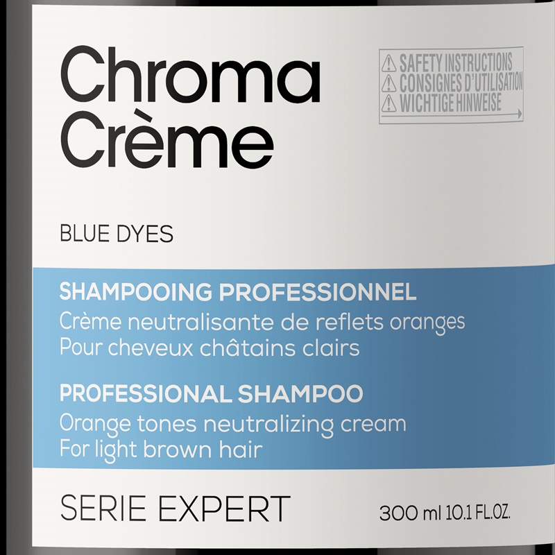 Chroma Creme Ash | Szampon odświeżający kolor do włosów ciemnych blond i jasnobrązowych - zielony 300ml