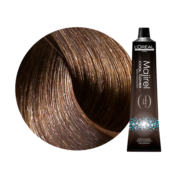 Majirel Cool Cover | Trwała farba do włosów o chłodnych odcieniach - kolor 7.3 blond złocisty 50ml - uszkodzone opakowanie zewnętrzne