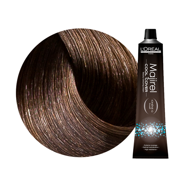 Majirel Cool Cover | Trwała farba do włosów o chłodnych odcieniach - kolor 6.3 ciemny blond złocisty 50ml